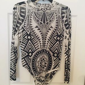 Sheer Bodysuit NWOT